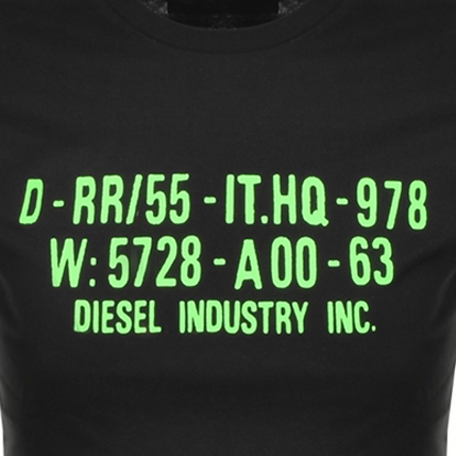 Alternative Image for ProductDiesel Long Sleeved T Diego Logo T Shirt Black3